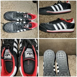 Adidas orion men shoe size 11 1/2 black white red